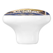 ビクトリアンエレガントチョコレートラベルフローラ セラミックノブ (側面)