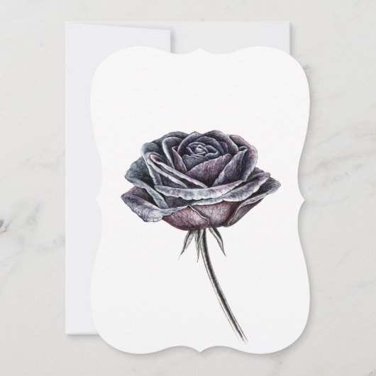 ビクトリアンエレガントバラ花ロマンチック愛I 招待状 (裏面)