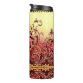 ビクトリアンエレガントフローラヴィンテージ金ゴールドレッドアート タンブラー (回転右)