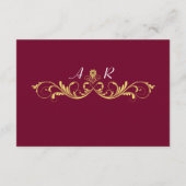 ビクトリアンエレガント結婚の エンクロージャーカード (裏面)