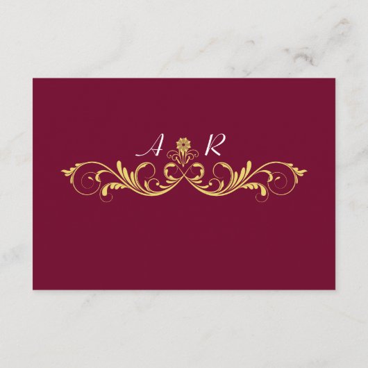 ビクトリアンエレガント結婚の エンクロージャーカード (裏面)