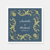 ビクトリアンエレガント結婚の スタンダードカクテルナプキン (正面)