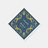 ビクトリアンエレガント結婚の スタンダードカクテルナプキン (角)