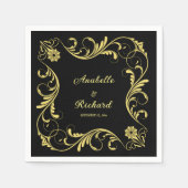 ビクトリアンエレガント結婚の スタンダードカクテルナプキン (正面)