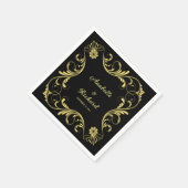 ビクトリアンエレガント結婚の スタンダードカクテルナプキン (角)