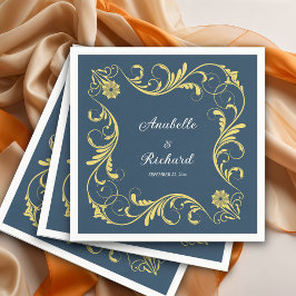 ビクトリアンエレガント結婚の スタンダードカクテルナプキン