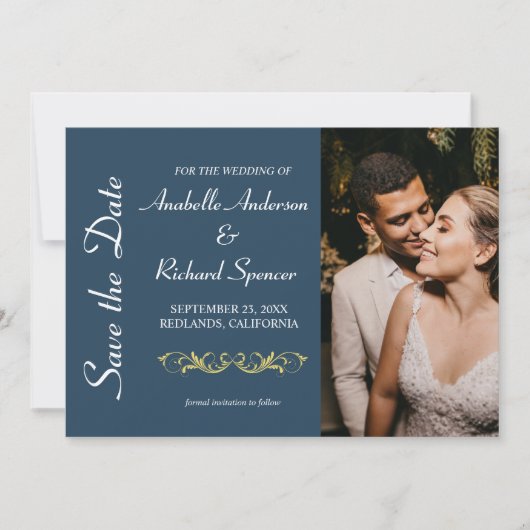 ビクトリアンエレガント結婚の セーブザデート (正面)