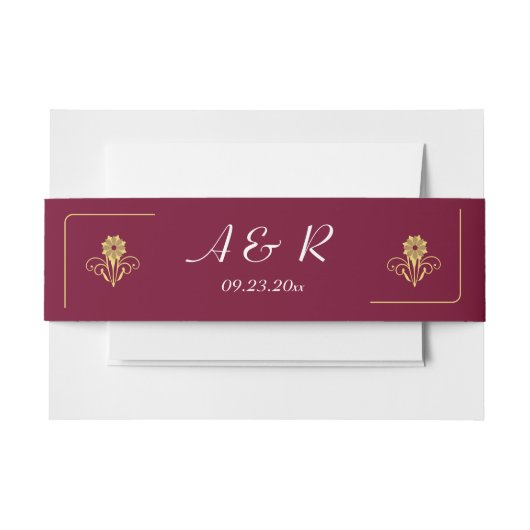 ビクトリアンエレガント結婚の 招待状ベリーバンド (正面例)