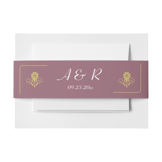 ビクトリアンエレガント結婚の 招待状ベリーバンド (正面例)