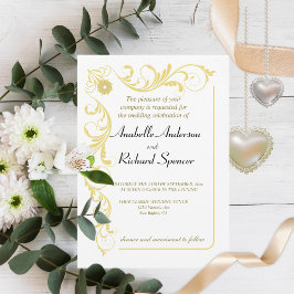 ビクトリアンエレガント結婚の 招待状