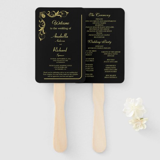 ビクトリアンエレガント結婚手扇計画 ハンドファン (正面&裏面)