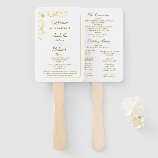 ビクトリアンエレガント結婚手扇計画 ハンドファン (正面&裏面)