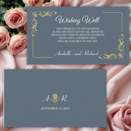 ビクトリアンエレガント結婚望み エンクロージャーカード