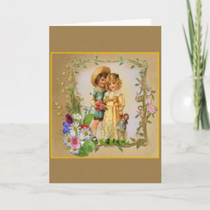 ビクトリアンエンゲージメントカードまたはウェディングカード 案内状