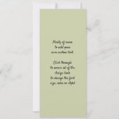 ビクトリアンエンジェルとヴィンテージのイースターリリーの花 招待状 (裏面)