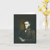 ビクトリアンオオカミ男のグリーティングカード カード (黄色い花)