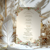 ビクトリアンオーナメントゴールドアーチ＆ピンクローズプログラム 招待状