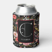 ビクトリアンガーデン、モノグラムCパーソナライズされた、 缶クーラー (缶正面)