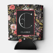 ビクトリアンガーデン、モノグラムCパーソナライズされた、 缶クーラー (裏面)