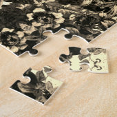 ビクトリアンクジャクフローラトイルエレガント模様 ジグソーパズル (側面)