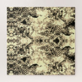 ビクトリアンクジャクフローラトイルエレガント模様 ジグソーパズル (横)