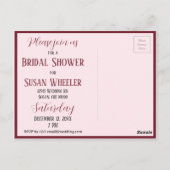 ビクトリアンクラシックバラリリーバレーブライダルシャワー ポストカード (裏面)