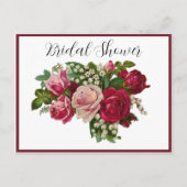 ビクトリアンクラシックバラリリーバレーブライダルシャワー ポストカード (正面)