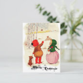 ビクトリアンクリスマスの子はがき シーズンポストカード (スタンド正面)