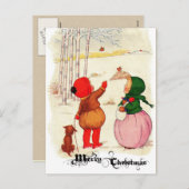 ビクトリアンクリスマスの子はがき シーズンポストカード (正面/裏面)