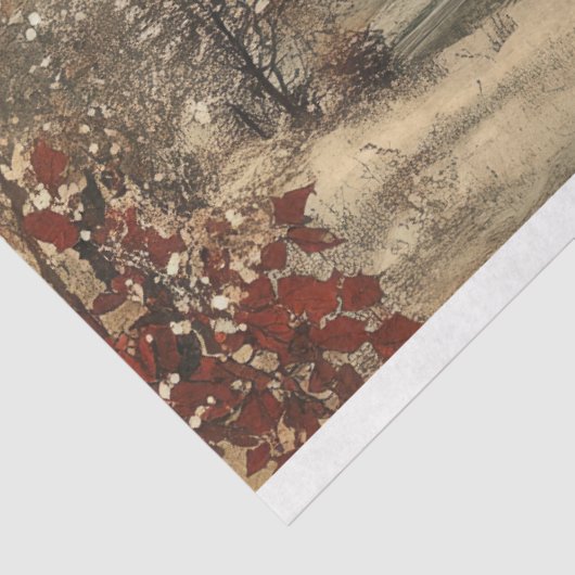 ビクトリアンクリスマスの風景の切り離しプリント 薄葉紙 (詳細)