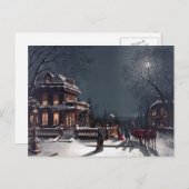 ビクトリアンクリスマスイブパーティー冬季馬車 シーズンポストカード (正面/裏面)