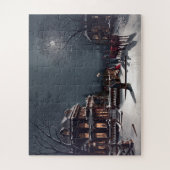 ビクトリアンクリスマスイブパーティー冬季馬車 ジグソーパズル (縦)