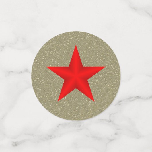 ビクトリアンクリスマスエンジェルリトルツリーレッドスターズ コンフェッティ (スモール正面)