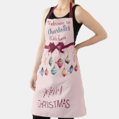 ビクトリアンクリスマスオーナメントパーソナライズされたエプロン エプロン (インサイチュ)
