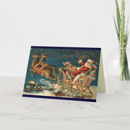 ビクトリアンクリスマスカード – Santa シーズンカード (正面)