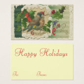 ビクトリアンクリスマスギフトタグ (正面&裏面)