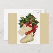 ビクトリアンクリスマスストッキングはがき シーズンポストカード (正面/裏面)