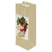 ビクトリアンクリスマスストッキングワイン抱き枕 ワインギフトバッグ (裏面アングル)