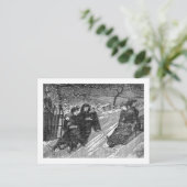 ビクトリアンクリスマススレッドレースヴィンテージ シーズンポストカード (スタンド正面)