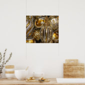 ビクトリアンクリスマスツリーの装飾 ポスター (キッチン)