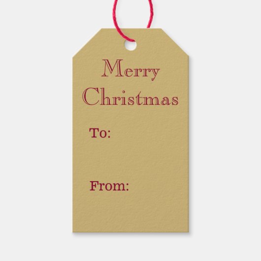 ビクトリアンクリスマスツリーテディベアギフトラベル ギフトタグ (正面)