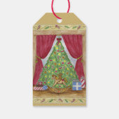 ビクトリアンクリスマスツリーテディベアギフトラベル ギフトタグ (裏面)