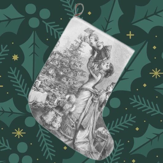 ビクトリアンクリスマスツリー ラージクリスマスストッキング