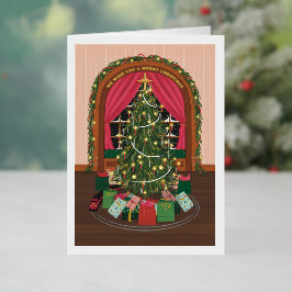 ビクトリアンクリスマスツリー 箔シーズンカード