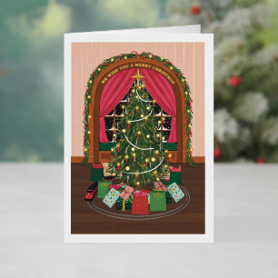 ビクトリアンクリスマスツリー 箔シーズンカード