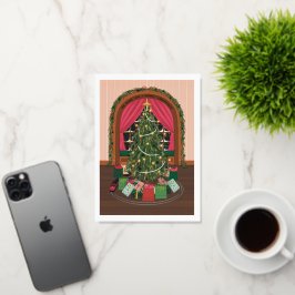 ビクトリアンクリスマスツリー 箔シーズンカード