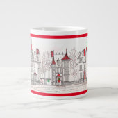 ビクトリアンクリスマスハウスジャンボマググ ジャンボコーヒーマグカップ (正面)