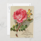 ビクトリアンクリスマスバラはがき シーズンポストカード (正面/裏面)