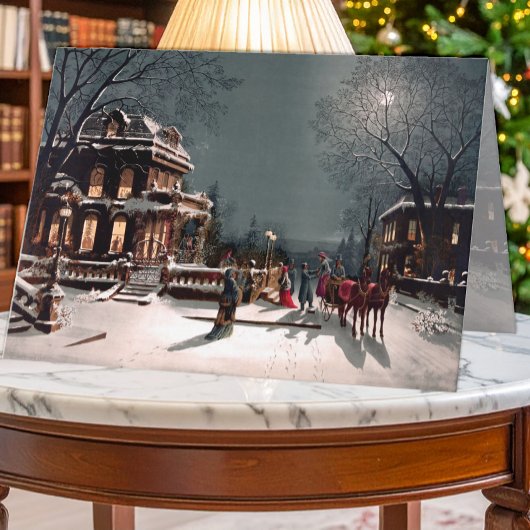 ビクトリアンクリスマスパーティーグリーティングカード シーズンカード