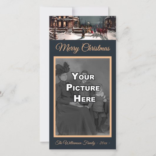 ビクトリアンクリスマスパーティーフォトカード シーズンカード (正面)